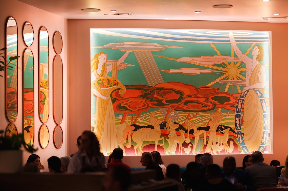 A mural in Aiona depicting Demeter and Aion